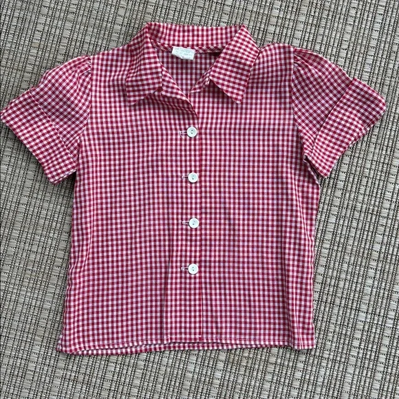 Girls Poodle Skirt Gingham Checked Shirt Set, Size 8, Vintage, Made in USA - Picture 4 of 10